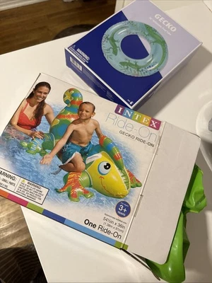 Flotador de piscina inflable Index Ride-on Gecko para niños de 3 años y anillo de 36 pulgadas Gecko Foto 1 de 3