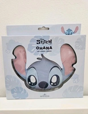 Disney Stitch Ohana Led Compact Mirror, Approx 6.85 x 5.1 x 0.98 in (WxHxD) NIB - Image 1 of 4