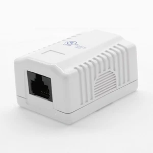 1 Port CAT6 RJ45 8P8C Netzwerk LAN Ethernet Kabel Wand Aufputz Box weiß - Bild 1 von 5