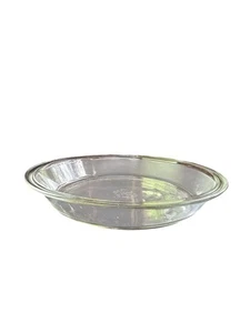 Vintage Pyrex 60s USA #210 Pie Plate Dish 10 Inch Clear Glass Pie Dish Flat Rim - Picture 1 of 5