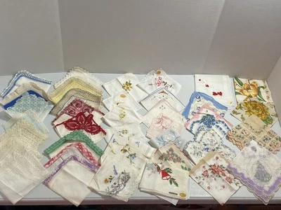 Lote 71 Lenço Vintage Linho Seda Renda Bordado Japão Suíça Irlanda - Imagem 1 de 4