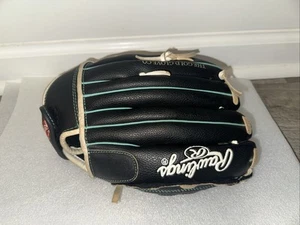 Rawlings Fastpitch Softball Glove WFP115MT Black & Teal 11.5" inch - Picture 1 of 5
