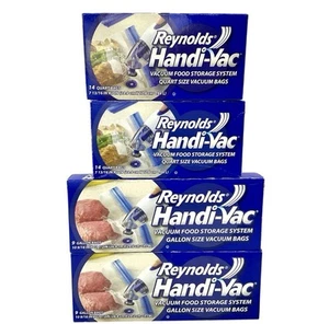 Reynolds Handi-Vac Vakuum Gefrierbeutel (2) Gallonen und (2) QUART Menge 4 Boxen - Bild 1 von 2