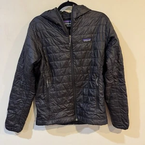 PATAGONIA NANO PUFF HOODY Men’s Full Zip Puffer Jacket Small Black - Picture 1 of 4