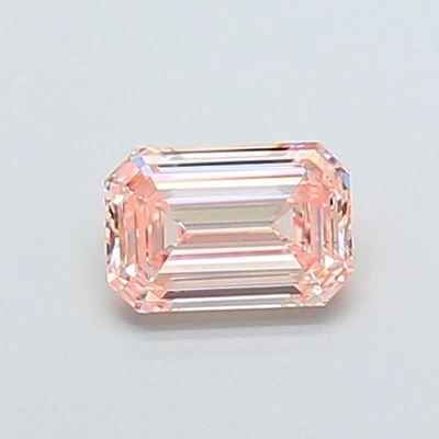 1.01 Ct Emerald Cut Lab IGI Certifide Diamond Fancy Intense Pink Color VS2 Gifts - Image 1 of 4