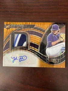 2021 Panini Select FOTL Josh Fleming RC Auto Patch Orange Shimmer RJA-JF 17/20 - Picture 1 of 2