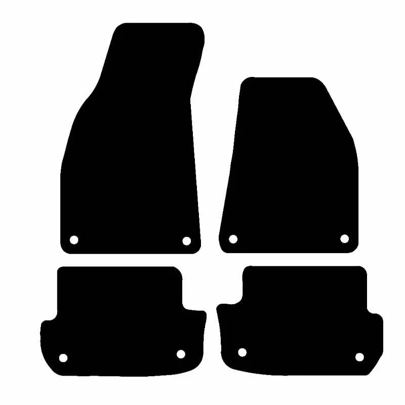 Audi A4/S4 Cabriolet B6 (2001-2008) Juego de alfombrillas totalmente a medida - negro rojo azul  Foto 1 de 1