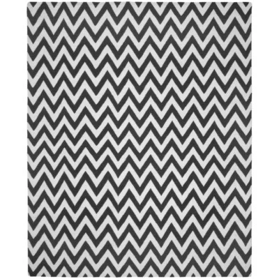 SAFAVIEH Dhurries DHU557L Handwoven Black / Ivory Rug - Image 1 of 4