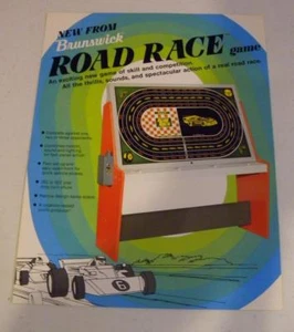 NICE 1974 Brunswick "Road Race" Arcade Game Sales Flyer Free USA Shipping! - Picture 1 of 2