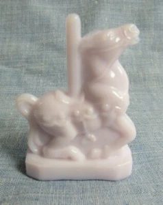 BOYD GLASS LITTLE JOE CAROUSEL HORSE FIGURINE (TOUCH OF PINK) - Picture 1 of 5
