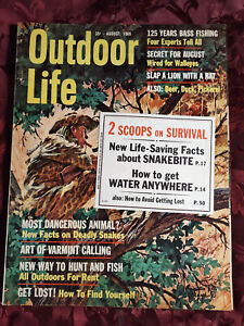 OUTDOOR LIFE Magazine août 1965 Walter Baumhofer Varmint appelant pêche