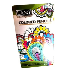 LANG CO Colored Pencil Tin Case 12 Premium Color NEW! - Picture 1 of 3