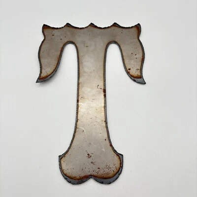 Rustic Metal Wall Art 'T' Decor - Image 1 of 2