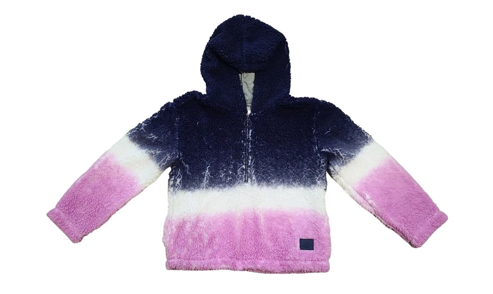 Justice Girls Sherpa Sudadera con Capucha Manga Larga Chaqueta Azul Blanco Púrpura Elige Talla Foto 1 de 4