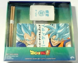 Dragon Ball Z Super Ceramic Sushi Set with Chopsticks - Brand New - Picture 1 of 2