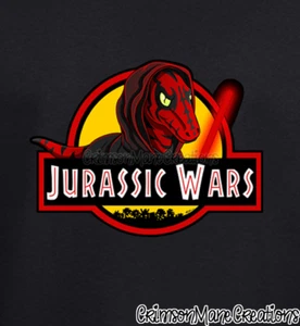Jurassic Wars T-Shirt - Sith Dinosaur Jurassic Park Star Wars Kids Ladies Mens - Picture 1 of 8