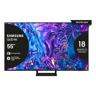 Smart TV Samsung Q70D TV QLED 4K 55” QE55Q70DATXZT Wi-Fi Black 2024 UHD 100 Hz - Immagine 1 di 4