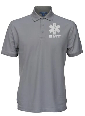 EMT Easy Care Polo with Reflective logos on left chest and back - Image 1 of 4
