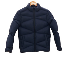 TOMMY HILFIGER Kids Navy Blue Quilted Puffer UK 12-13 Yrs Jacket Pre-Loved Zip 