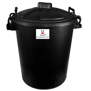 Papelera de plástico Srendi® 50 L/refrigeración/a prueba de roedores/ideal para exteriores/alimentación animal/fo - Imagen 1 de 27