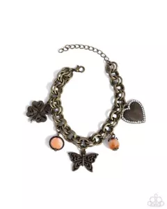 Paparazzi Folklore Frenzy - Brass -Whimsica Charms - Adjustable Bracelet - Picture 1 of 2