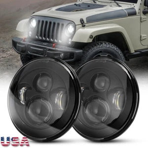 Par de faros redondos de 7" para Ford F-100 F-250 F-350 Mustang faros altos y bajos - Imagen 1 de 13