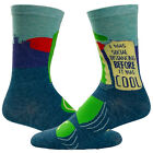 Men's I Was Social Distancing Before It Was Cook Socks Funny Loch Ness Monster