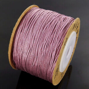 Satin Silk Braid Knotting Cord Thread Rope Roll Beading Jewelry Design Making
