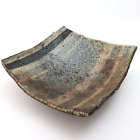 Plaque carrée 7,7"x7,7" tamba japonais, poterie entièrement faite à la main, Wabi-Sabi, A