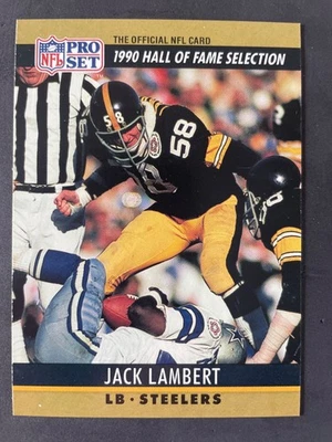 1990 Pro Set - Hall of Fame Selection Jack Lambert #27 (DOB 7/8/52) Steelers - Image 1 of 2