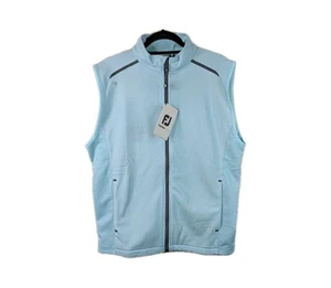 FootJoy Thermseries Fleece Back Golf Vest Mens Size Medium Seaglass Gilet Zip Up - Picture 1 of 22