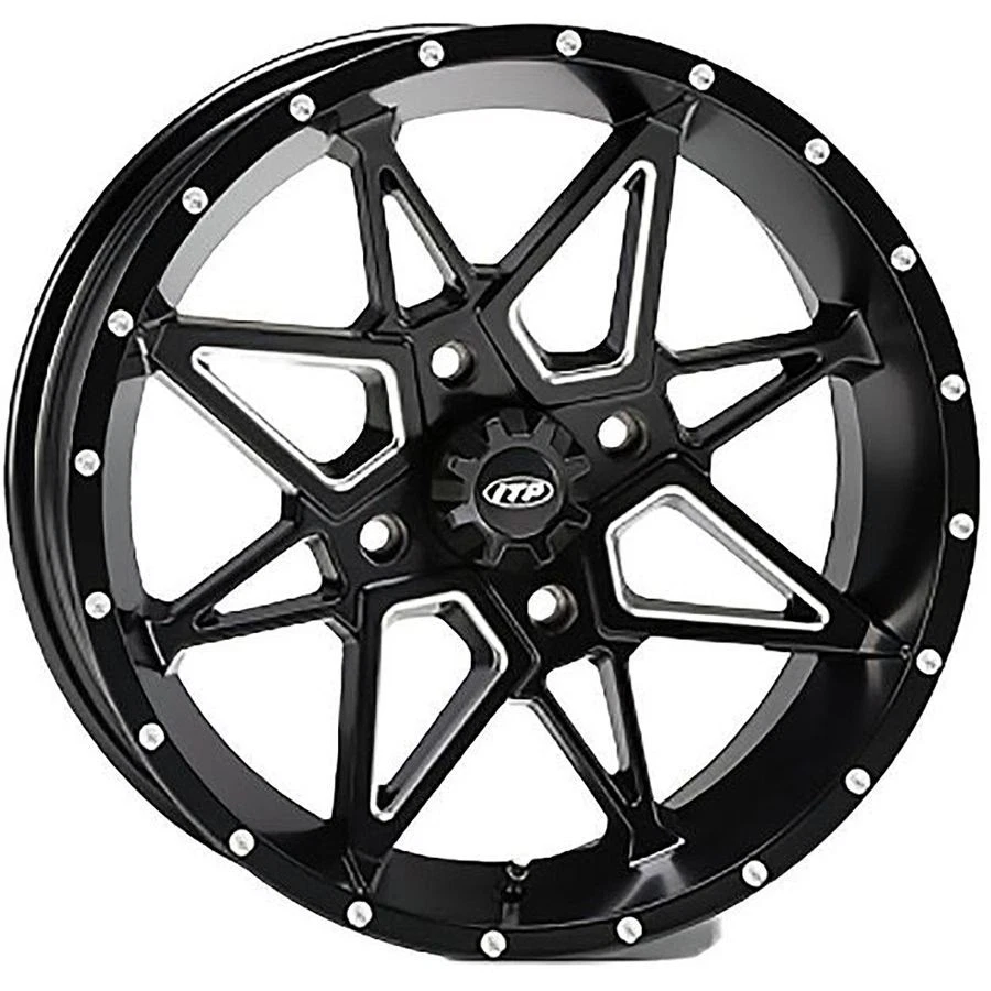 Itp Tornado Wheel - Matte Black, Front/Rear / 14X7 4/110 5+2 1421950727B - Image 1 of 1