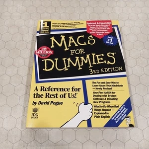 Macs For Dummies 3rd edition, David Pogue, IDG Books 1994 - Afbeelding 1 van 3