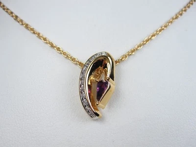 Colgante Nina Ricci Chapado en Oro con Cristales de Swarovski 16"-18" Longitud - 8061 Foto 1 de 3