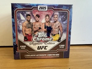 2025 Topps Chrome UFC Sapphire Edition Hobby Box, SEALED, IN HAND - Picture 1 of 6