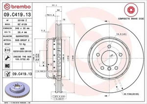 Disco de freno BMW 5 (E60) 525 i 09.C419.13 - Imagen 1 de 2