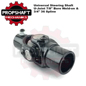 Universal Steering Shaft U-Joint 7/8" Bore Weld-on & 3/4" 36 Spline Teflon Seal - Picture 1 of 1