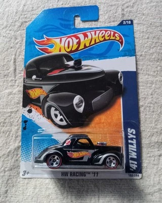 HOT WHEELS #152 '41 WILLYS Black Variant w/Redlines, HW Racing '11 - Image 1 of 4