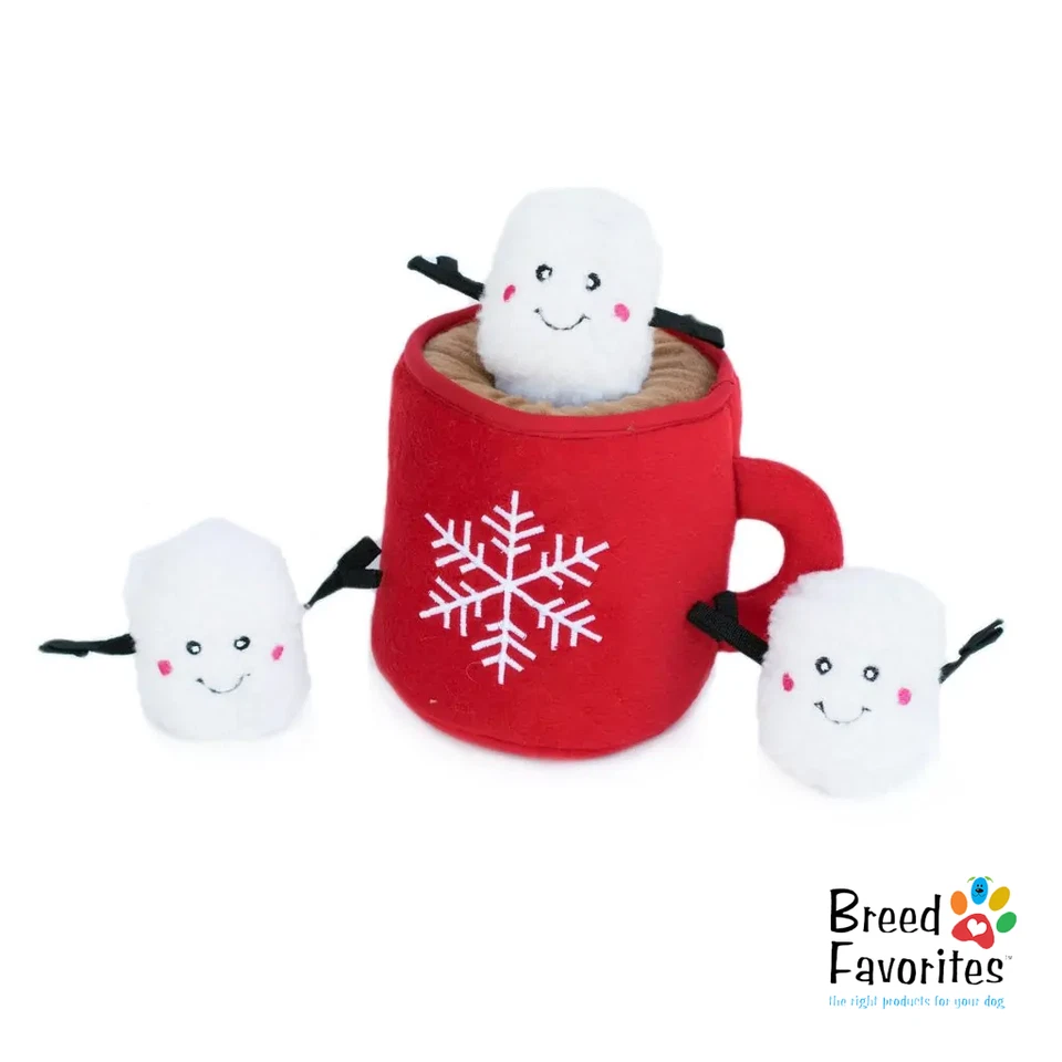 ZippyPaws Holiday Burrow Hot Chocolate Plush Dog Pet Toy - Image 1 of 1