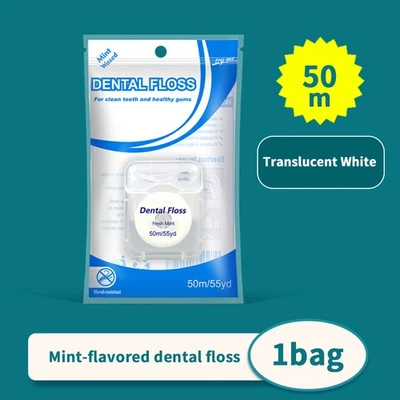 1 Rollo 50m Hilo Dental Higiene Bucal Limpieza de Dientes Hilo Dental Nuevo Foto 1 de 4