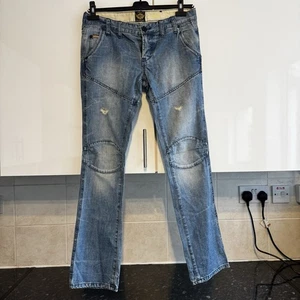 SuperDry Men's Biker Denim Jeans Trousers (Size 30/32) in blue. Pre-distressed. - Picture 1 of 20