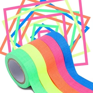 Blacklight Reactive Fluorescent Cloth/Neon Gaffer Tape, Super Multicolor  - Picture 1 of 6