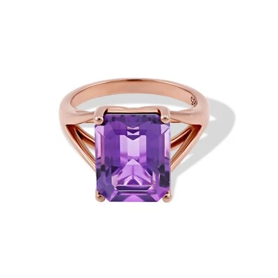 Women's 12x10mm Amethyst Cocktail Ring with 14k Rose Gold - Image 1 of 4
