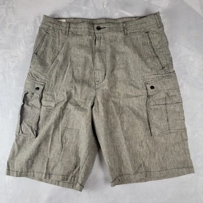 Pantalones Cortos Carga Levi Strauss Para Hombre 40 Algodón Lino Elastizados Gris Hasta la Rodilla Informales Foto 1 de 4