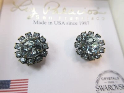 Новый Liz Palacios свет Азор синий Swarovski элементы кристалл вокруг серьги - Изображение 1 из 4