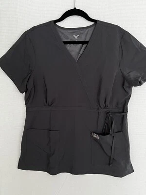 Blusa Médica KOI Tech para Mujer Talla Grande Gris Enfermería Médica Cordón Cintura Foto 1 de 4