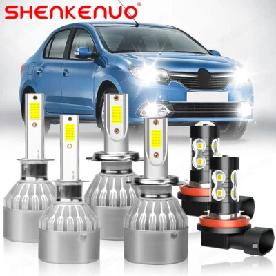 For Renault Duster 2013 2014 2015 2016 6X White LED Headlight + Fog Light Bulbs - Image 1 of 4