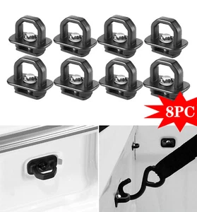 8PC Truck Tie Down Anchor Bed Side Wall Anchors For Chevy Silverado GMC Pickup - Foto 1 di 10