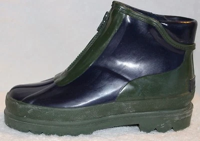 NUEVO GYMBOREE Gimnasia Azul Marino y Cazador Verde Botas de Goma con Cremallera para Niños 13 M Foto 1 de 4