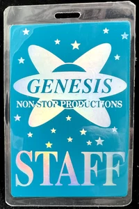GENESIS 1997 LAMINATED BACKSTAGE PASS Staff LASER FOIL PRINTED - Picture 1 of 1